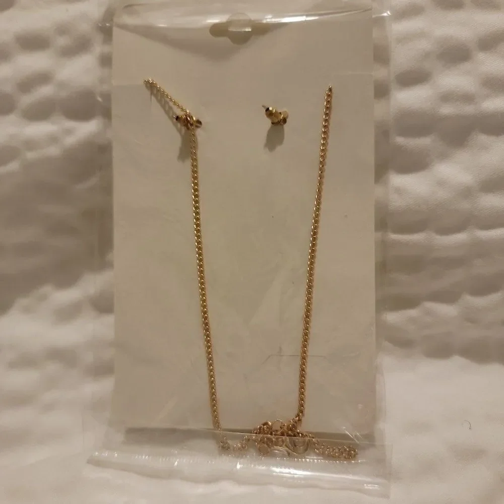 Fashion Jewelry Girls Multicolor Unicorn Charm Necklace With Earring Set